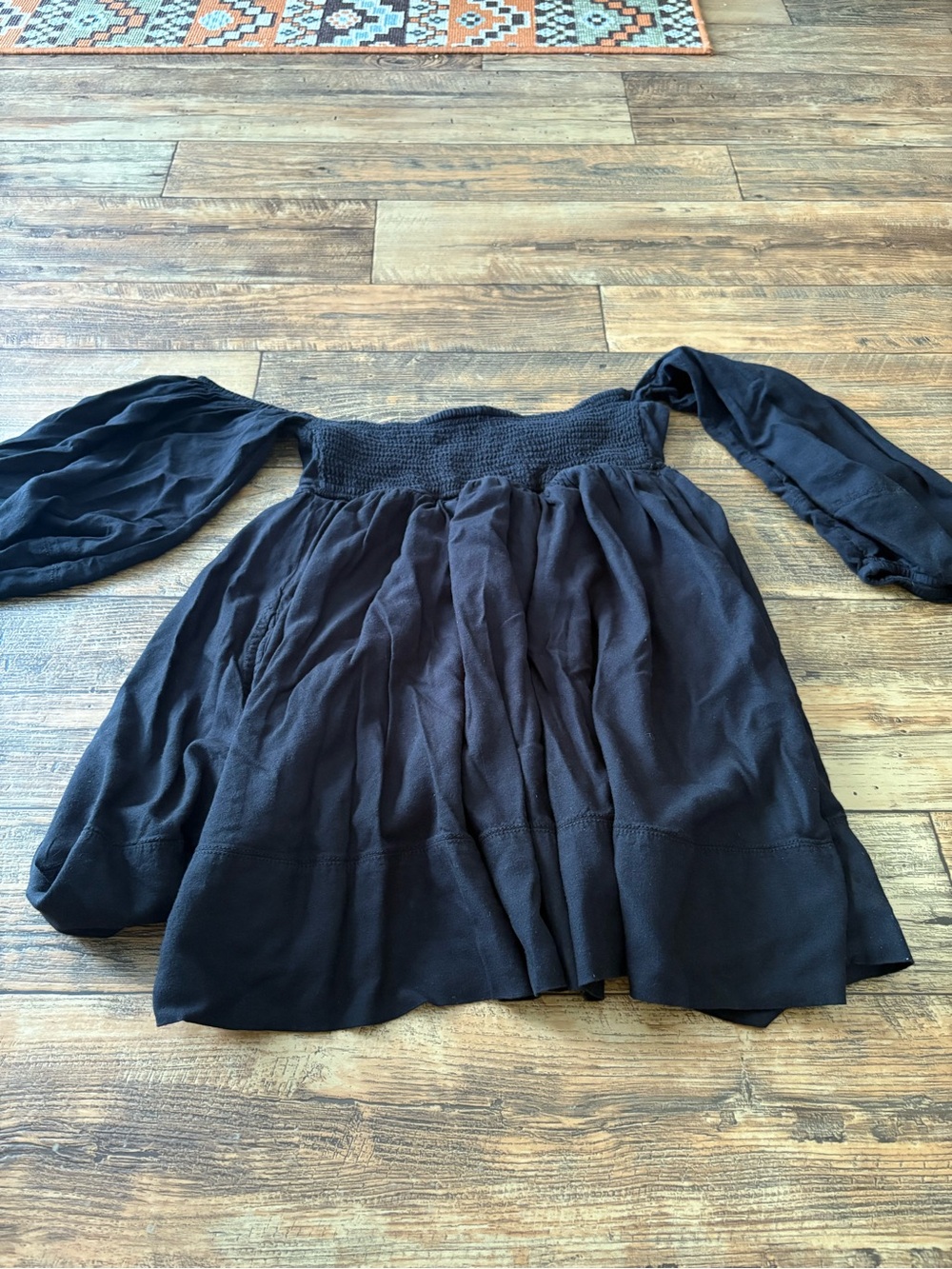 Urban Outfitters Sofia Black Puff Sleeve Mini Dress Black size L - Picture 6 of 6